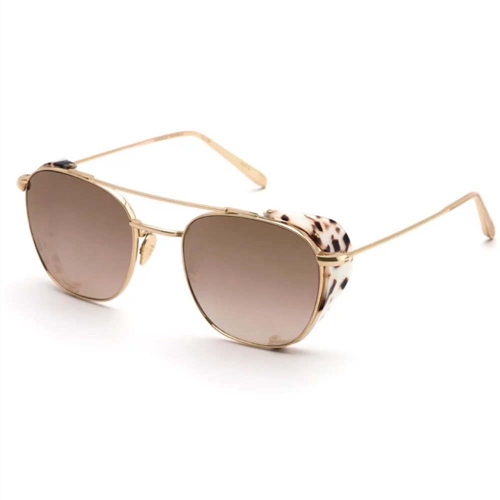 KREWE Earhart Blinker Mirrored Aviator Sunglasses w/ Side Blinders
